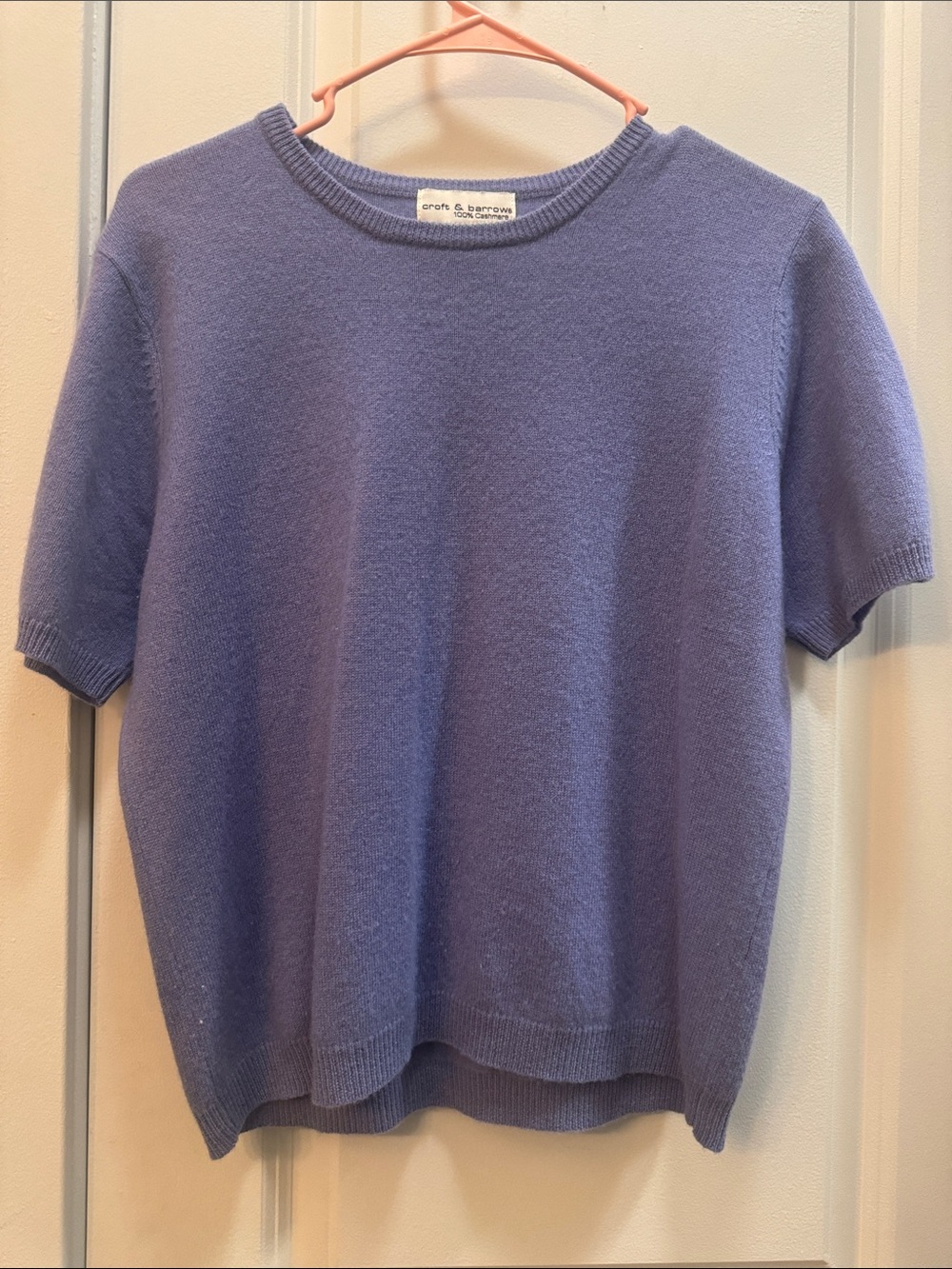 Croft & Barrow Lavender Short-Sleeve Cashmere Sweater
